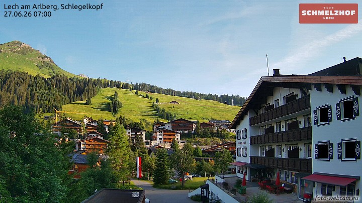 Archived image Webcam Hotel Schmelzhof (Lech)