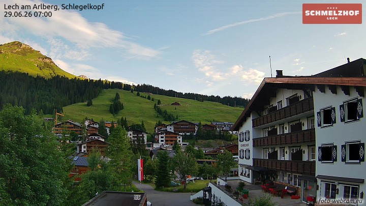 Archived image Webcam Hotel Schmelzhof (Lech)