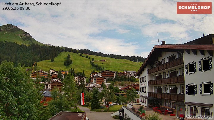 Archived image Webcam Hotel Schmelzhof (Lech)
