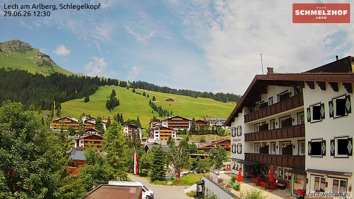 Archived image Webcam Hotel Schmelzhof (Lech)