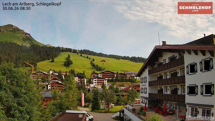 Archived image Webcam Hotel Schmelzhof (Lech)