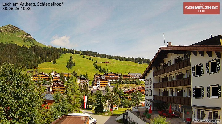 Archived image Webcam Hotel Schmelzhof (Lech)