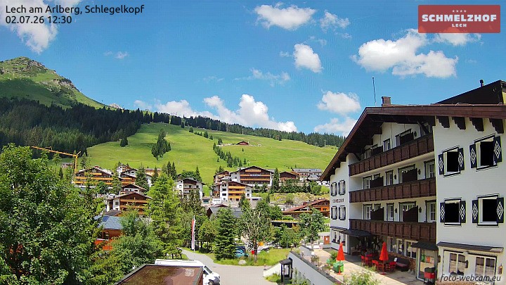Archived image Webcam Hotel Schmelzhof (Lech)