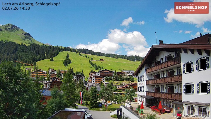 Archived image Webcam Hotel Schmelzhof (Lech)