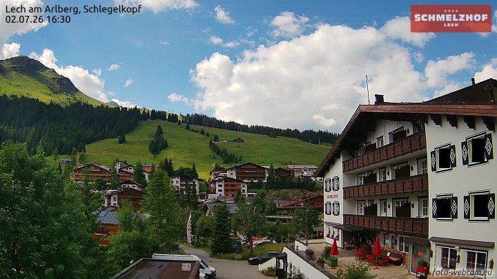 Archived image Webcam Hotel Schmelzhof (Lech)
