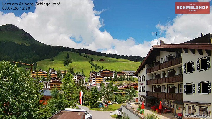 Archived image Webcam Hotel Schmelzhof (Lech)