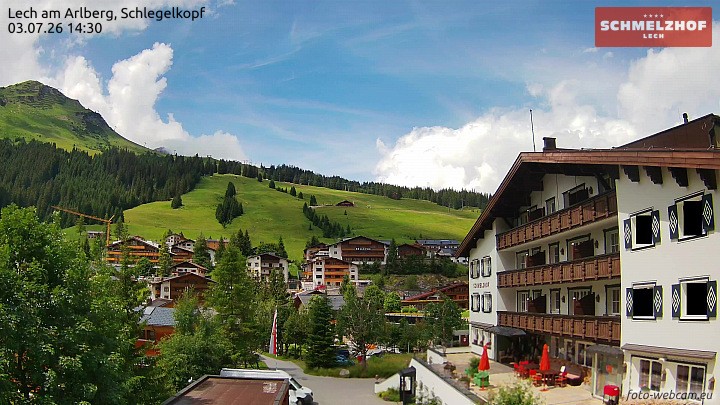 Archived image Webcam Hotel Schmelzhof (Lech)