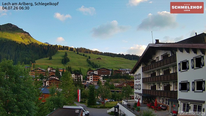 Archiv Foto Webcam Lech: Hotel Schmelzhof
