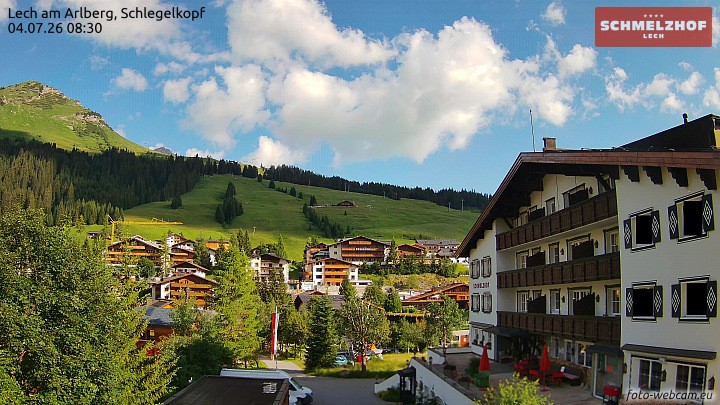 Archiv Foto Webcam Lech: Hotel Schmelzhof