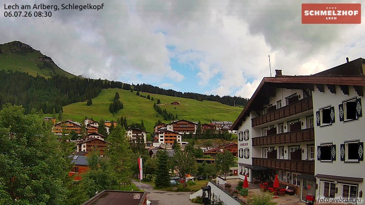 Archiv Foto Webcam Lech: Hotel Schmelzhof