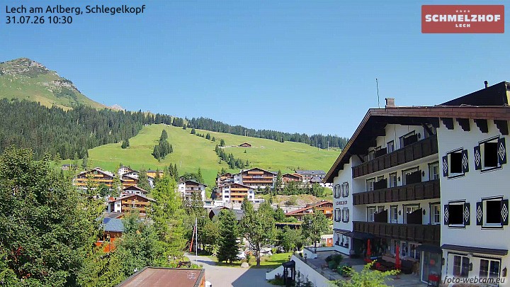 Archiv Foto Webcam Lech: Hotel Schmelzhof