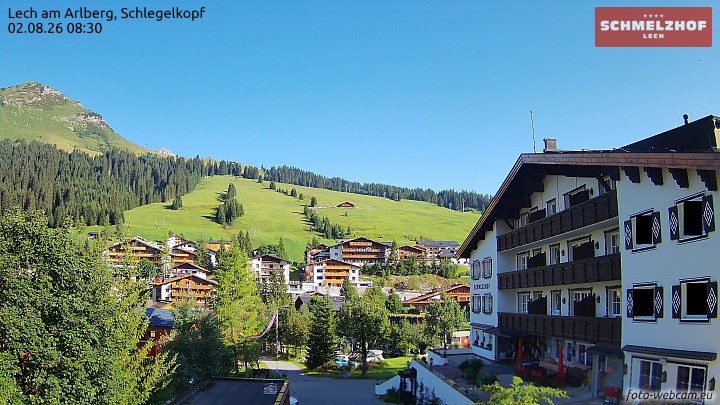 Archiv Foto Webcam Lech: Hotel Schmelzhof