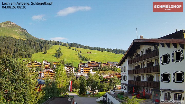 Archiv Foto Webcam Lech: Hotel Schmelzhof
