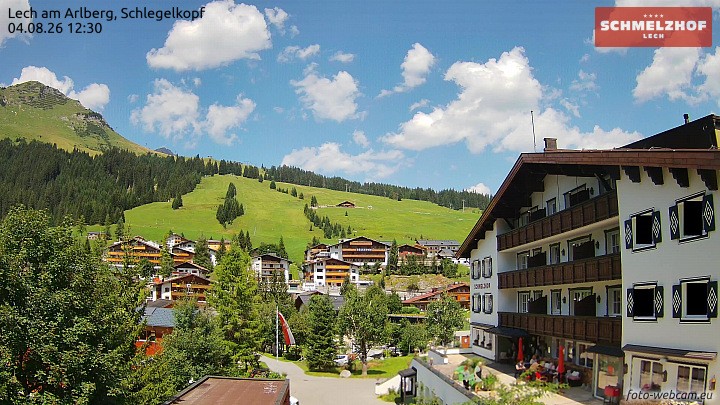 Archiv Foto Webcam Lech: Hotel Schmelzhof