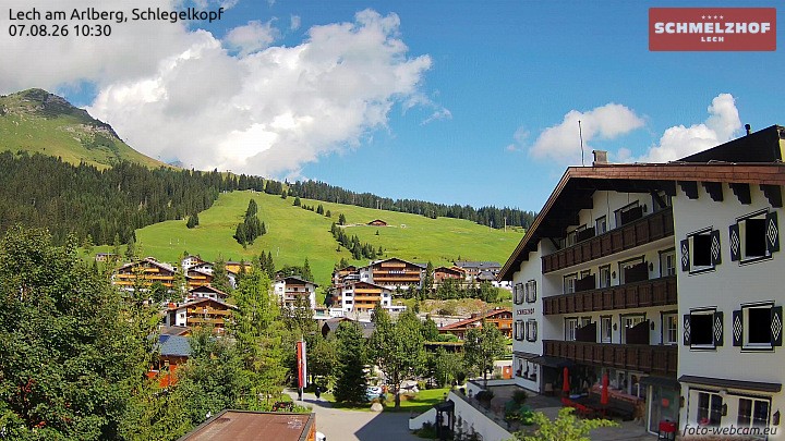 Archiv Foto Webcam Lech: Hotel Schmelzhof