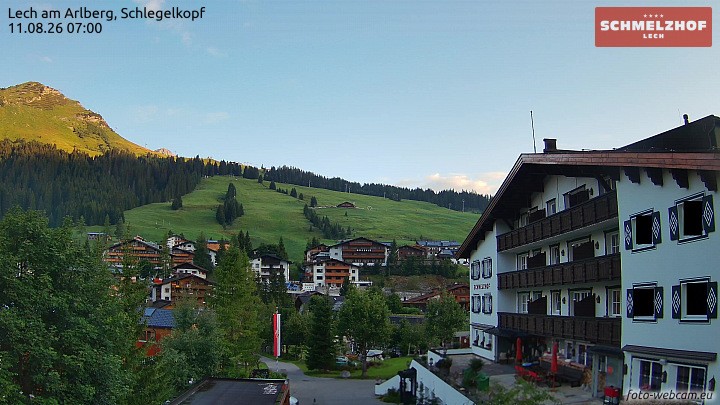Archived image Webcam Hotel Schmelzhof (Lech)