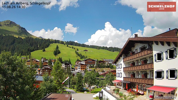 Archived image Webcam Hotel Schmelzhof (Lech)