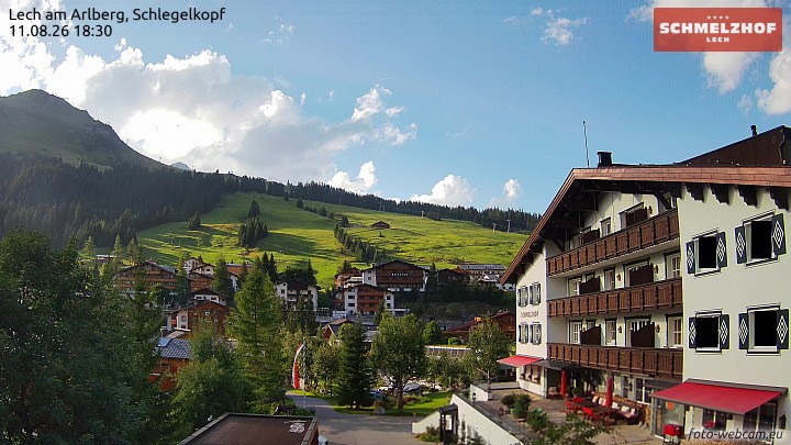 Archived image Webcam Hotel Schmelzhof (Lech)