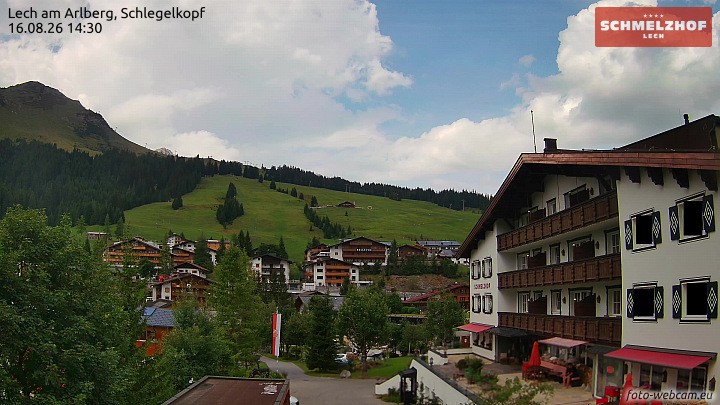 Archived image Webcam Hotel Schmelzhof (Lech)