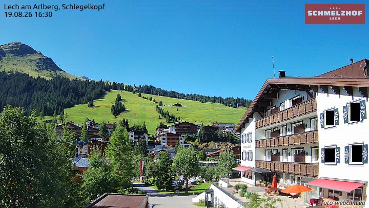 Archived image Webcam Hotel Schmelzhof (Lech)