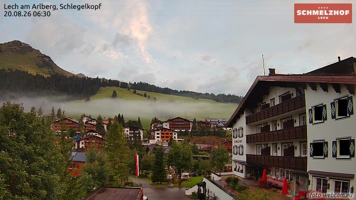 Archived image Webcam Hotel Schmelzhof (Lech)