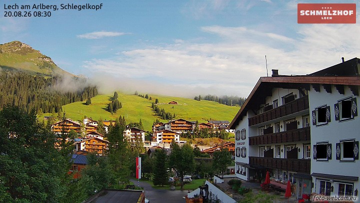 Archived image Webcam Hotel Schmelzhof (Lech)
