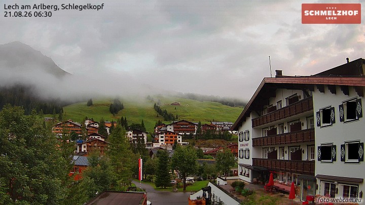 Archived image Webcam Hotel Schmelzhof (Lech)