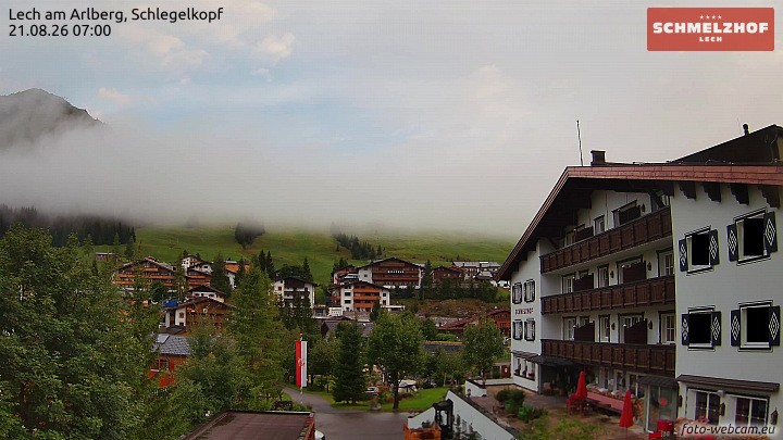 Archived image Webcam Hotel Schmelzhof (Lech)