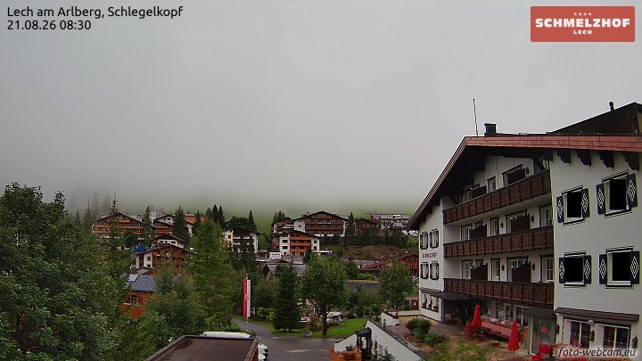 Archived image Webcam Hotel Schmelzhof (Lech)