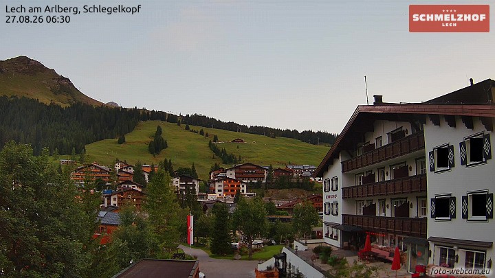 Archived image Webcam Hotel Schmelzhof (Lech)