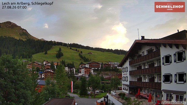 Archived image Webcam Hotel Schmelzhof (Lech)