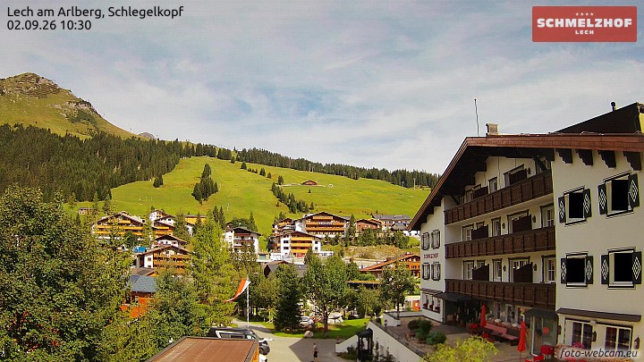 Archiv Foto Webcam Lech: Hotel Schmelzhof