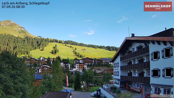 Archiv Foto Webcam Lech: Hotel Schmelzhof