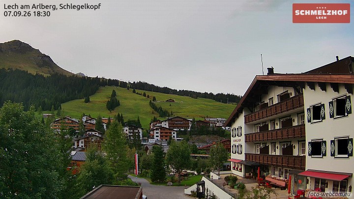 Archived image Webcam Hotel Schmelzhof (Lech)