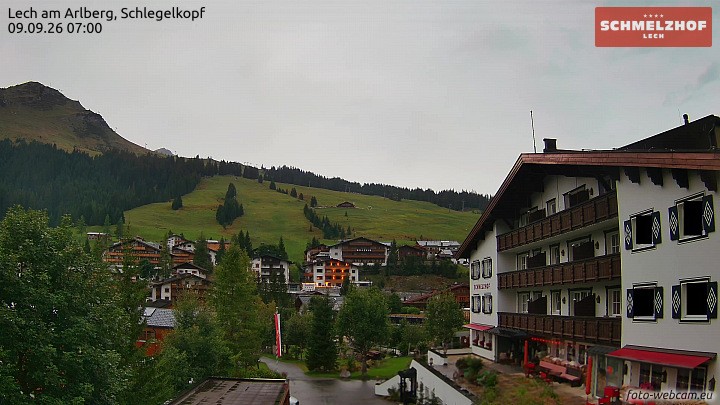 Archived image Webcam Hotel Schmelzhof (Lech)