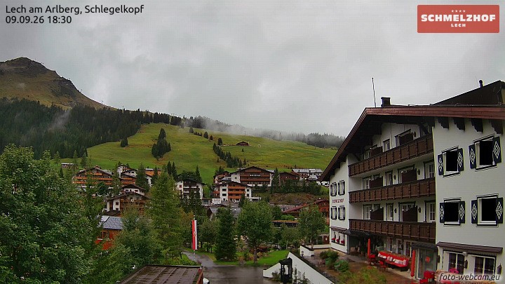Archived image Webcam Hotel Schmelzhof (Lech)