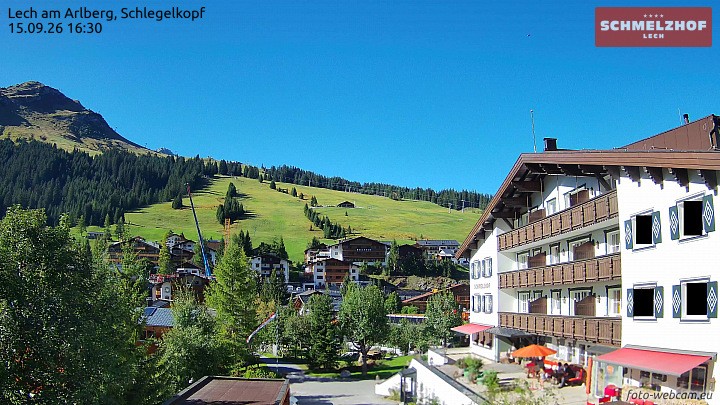Archived image Webcam Hotel Schmelzhof (Lech)