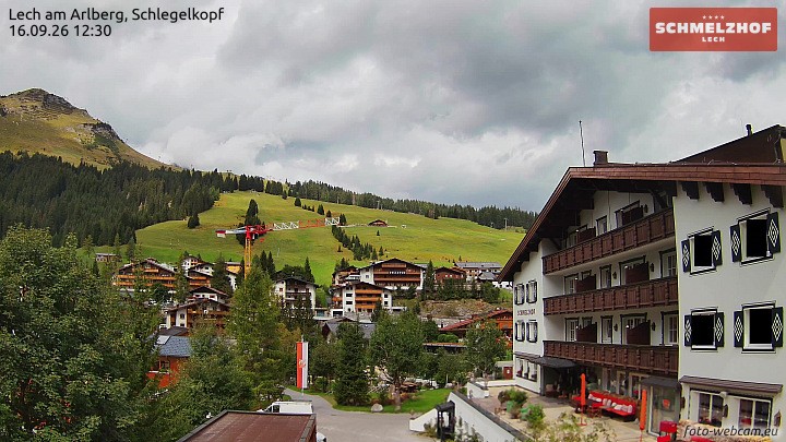 Archiv Foto Webcam Lech: Hotel Schmelzhof