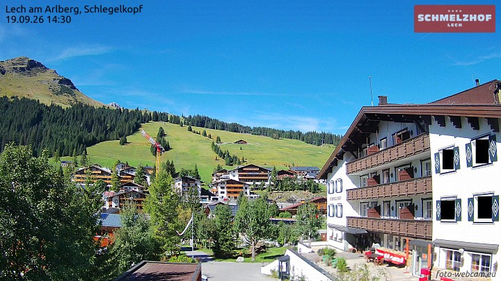 Archiv Foto Webcam Lech: Hotel Schmelzhof