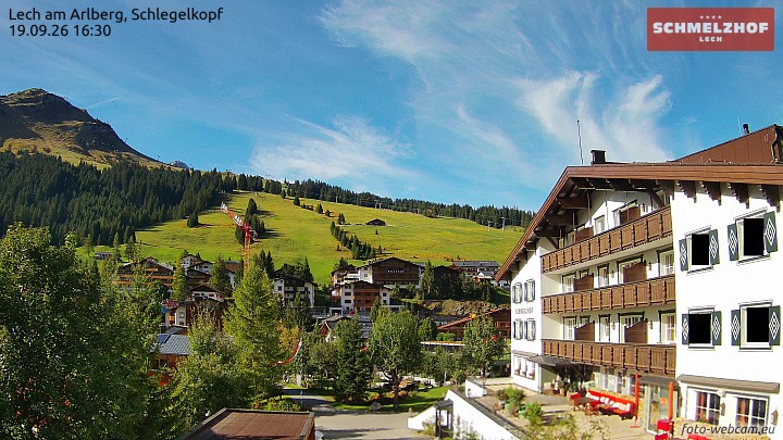 Archiv Foto Webcam Lech: Hotel Schmelzhof