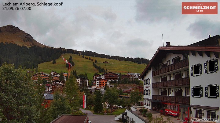 Archived image Webcam Hotel Schmelzhof (Lech)