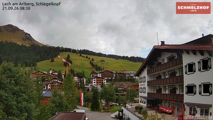 Archived image Webcam Hotel Schmelzhof (Lech)