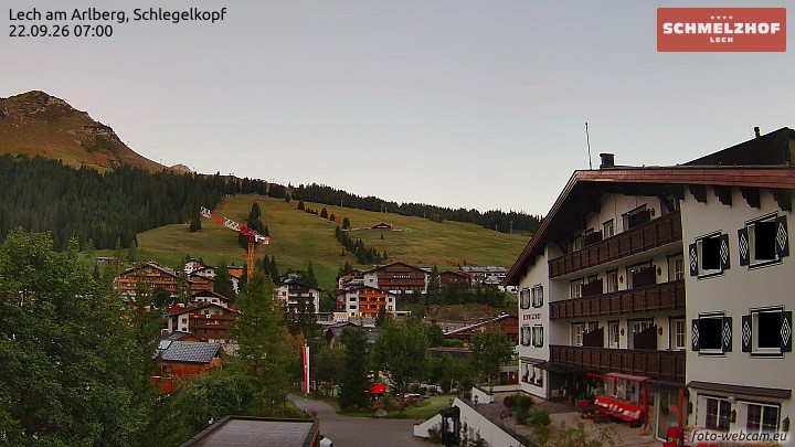 Archived image Webcam Hotel Schmelzhof (Lech)