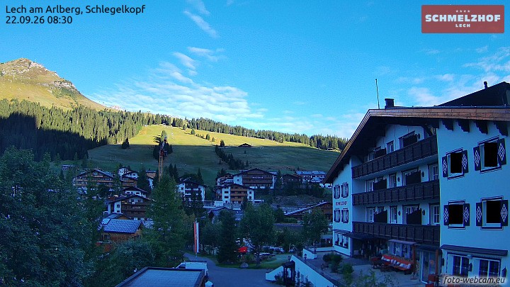 Archived image Webcam Hotel Schmelzhof (Lech)