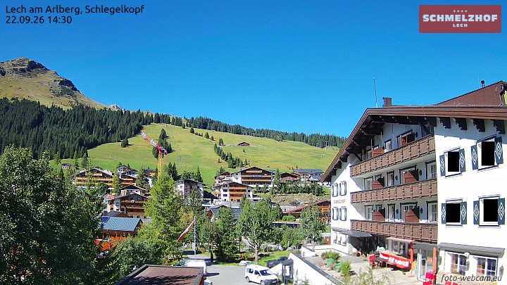 Archived image Webcam Hotel Schmelzhof (Lech)