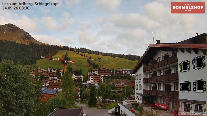 Archived image Webcam Hotel Schmelzhof (Lech)