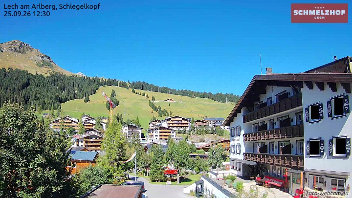 Archiv Foto Webcam Lech: Hotel Schmelzhof