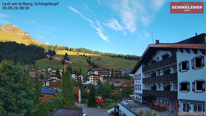 Archived image Webcam Hotel Schmelzhof (Lech)