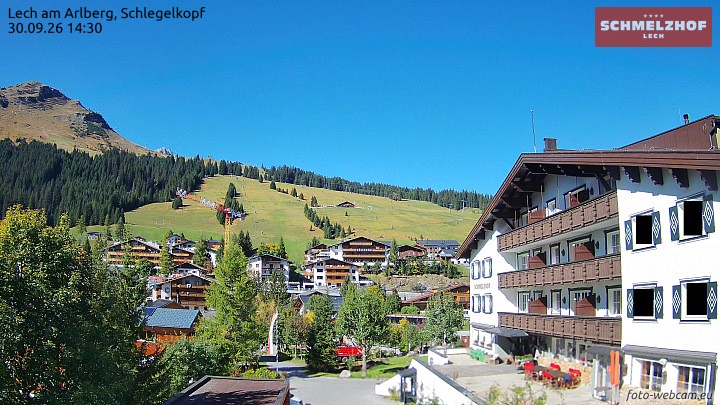 Archiv Foto Webcam Lech: Hotel Schmelzhof