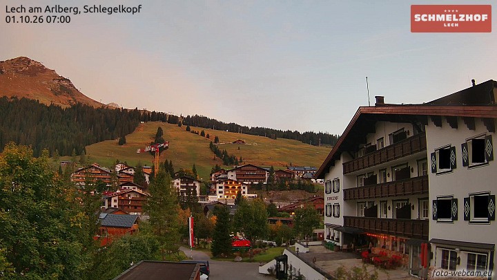 Archiv Foto Webcam Lech: Hotel Schmelzhof